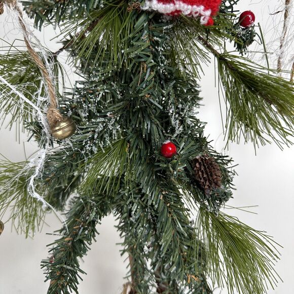Vintage Ugly Christmas Tree Figurine Snowman Bendable Tabletop Mantel 23" Tall - Picture 5 of 13